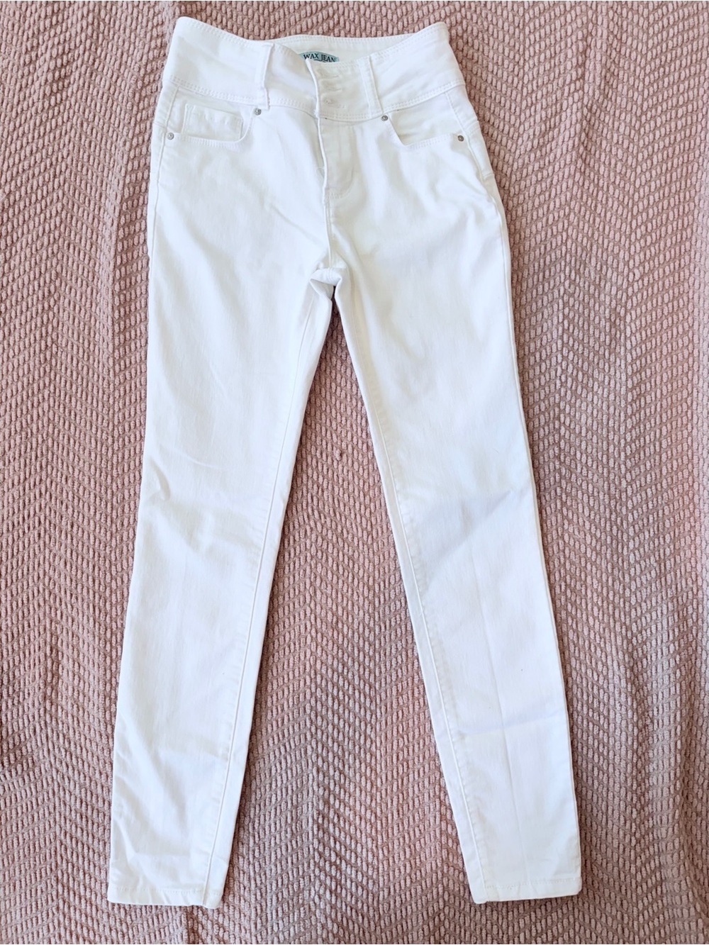 Wax Jean Bright White High-Rise Skinny Jeans